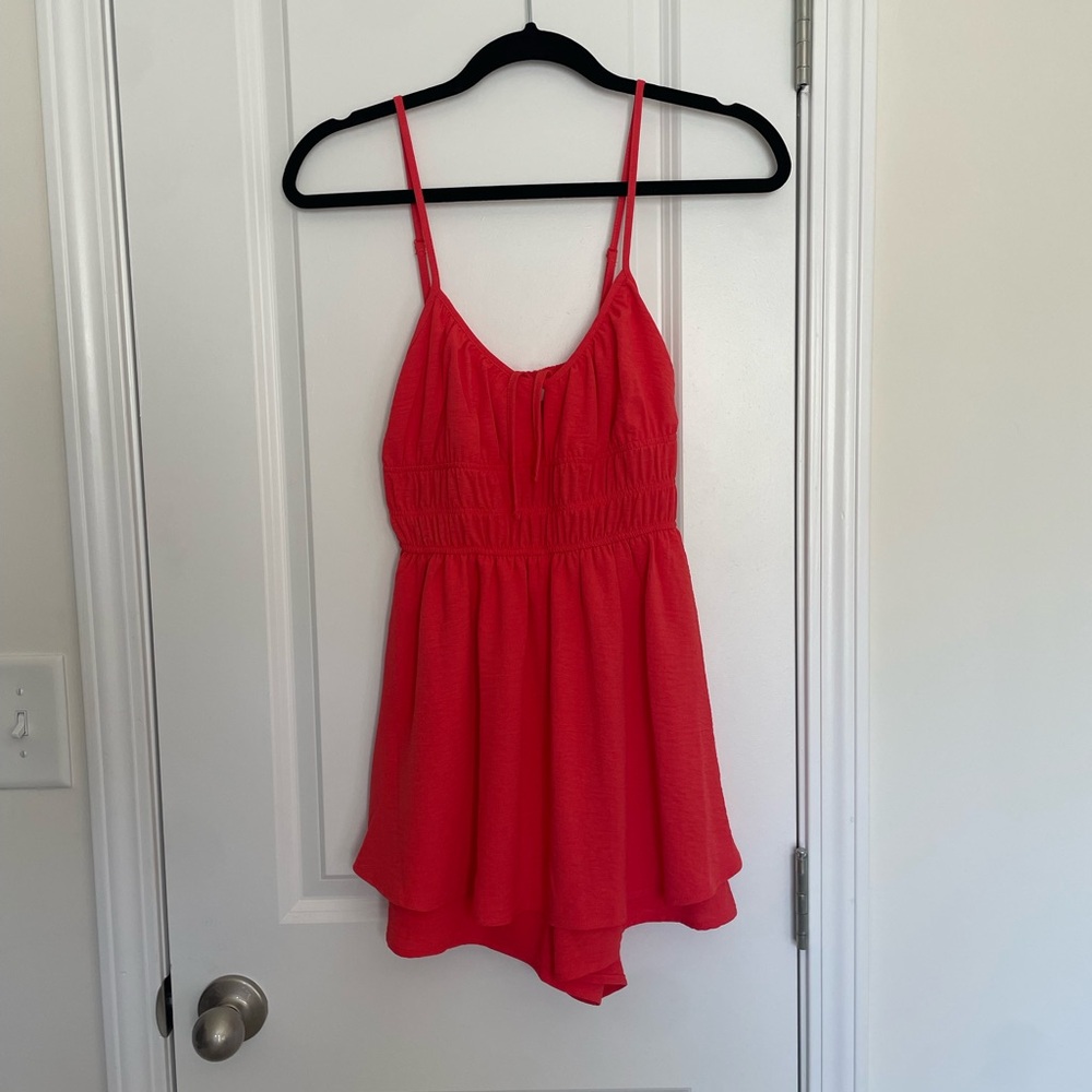 NWT Coral Flowy Romper